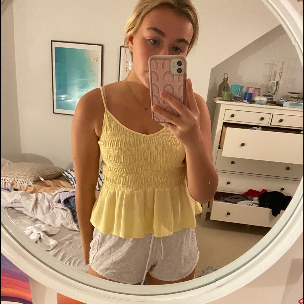 LIGHT YELLOW PACSUN TANK TOP